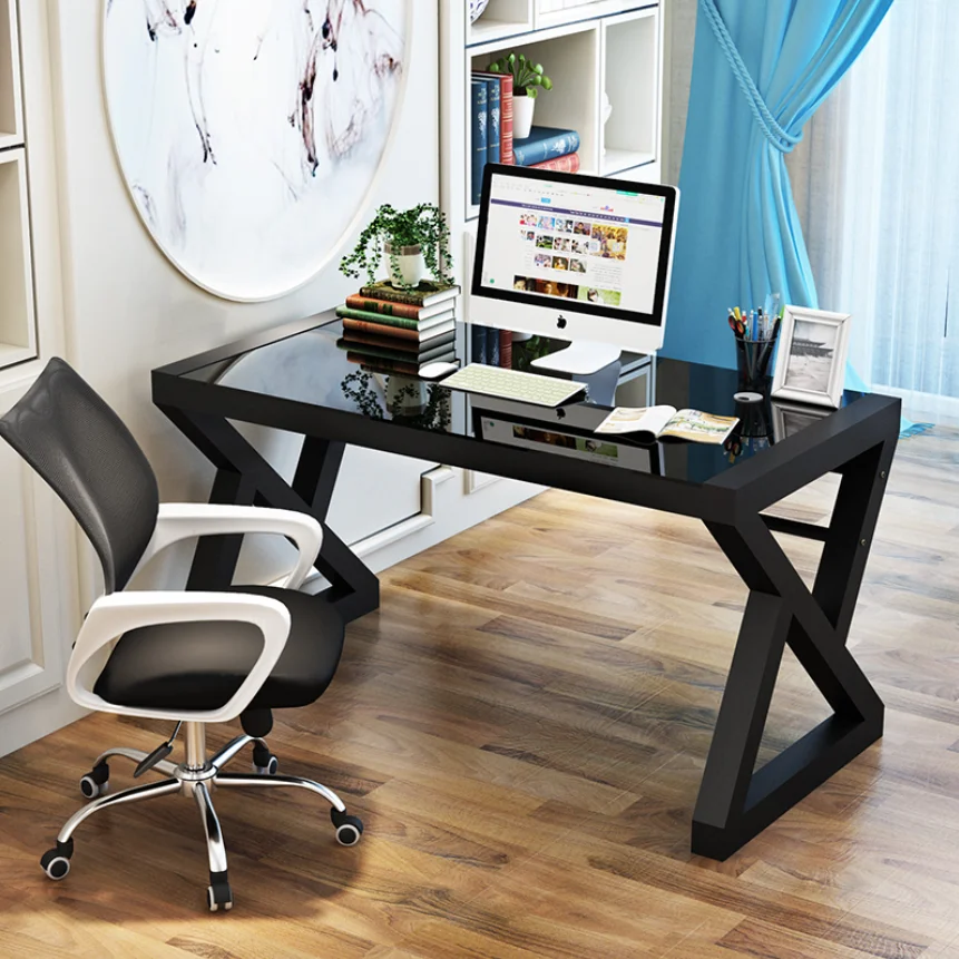 

Home computer desk desk table toughened glass desk simple modern desk creative desk office desk