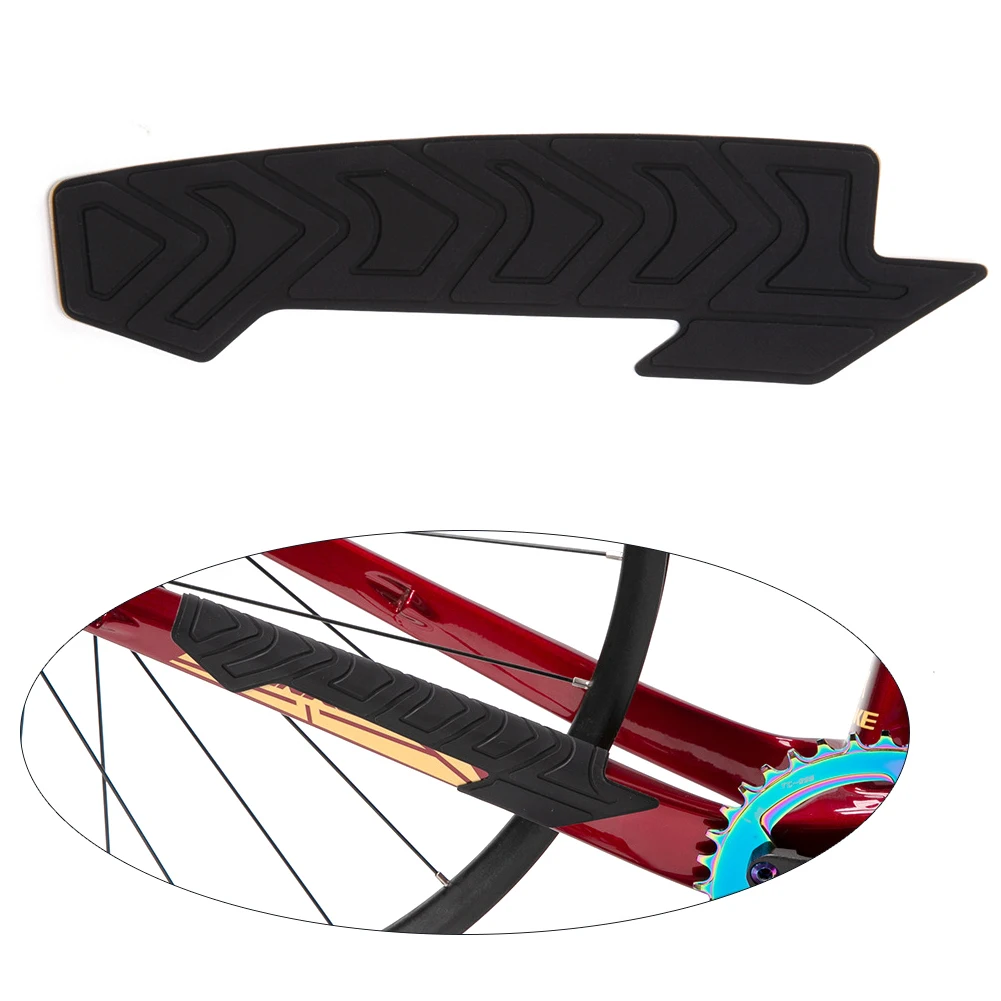 

Black Bicycle Chain Protector Cycling Frame Chain Stay Posted Protector Self-Adhesive Bike Frame Cover Protection For Scratch