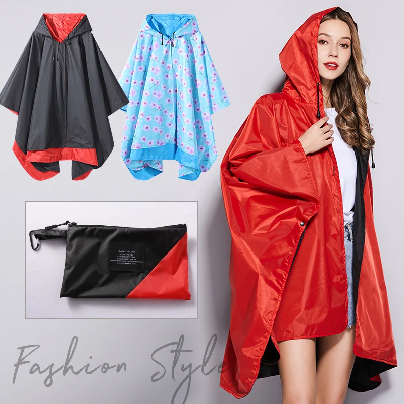 Fashion Rain Cover Double Decker Men s And Women Cloaks With Long Raincoat Windbreaker Lovers Coat Loose Size | Дом и сад