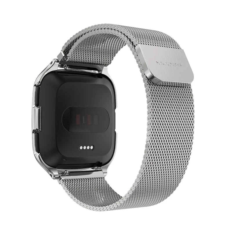 Металлический ремешок для Fitbit Versa ремешок из нержавеющей стали Milanese Loop браслет для fit bit versa браслеты