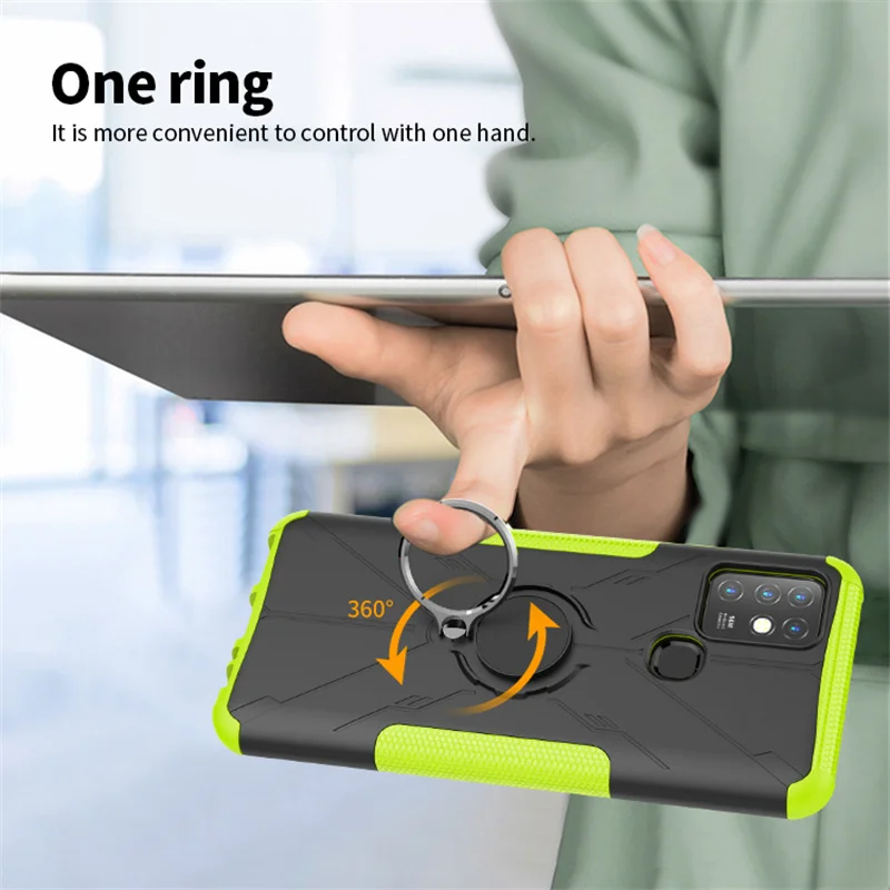 for infinix hot 10 case for infinix hot 10 capas pc shockproof bumper back magnetic holder for cover infinix hot 10s 10 fundas free global shipping
