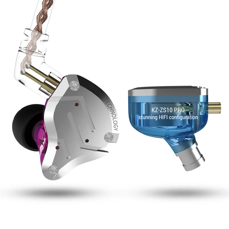 KZ ZS10 Pro 4BA + 1DD гибридные наушники гарнитура Hi-Fi наушники-вкладыши с монитором |