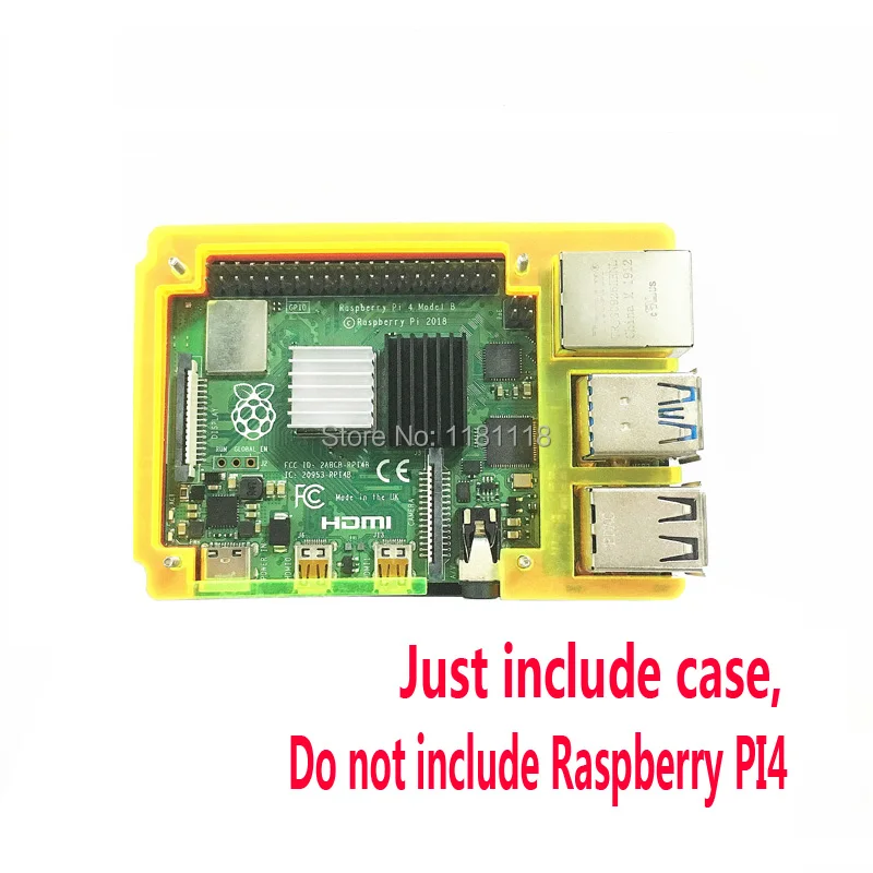 Чехол для Raspberry Pi 4 model B цветной акриловый чехол радужной расцветки 4B с