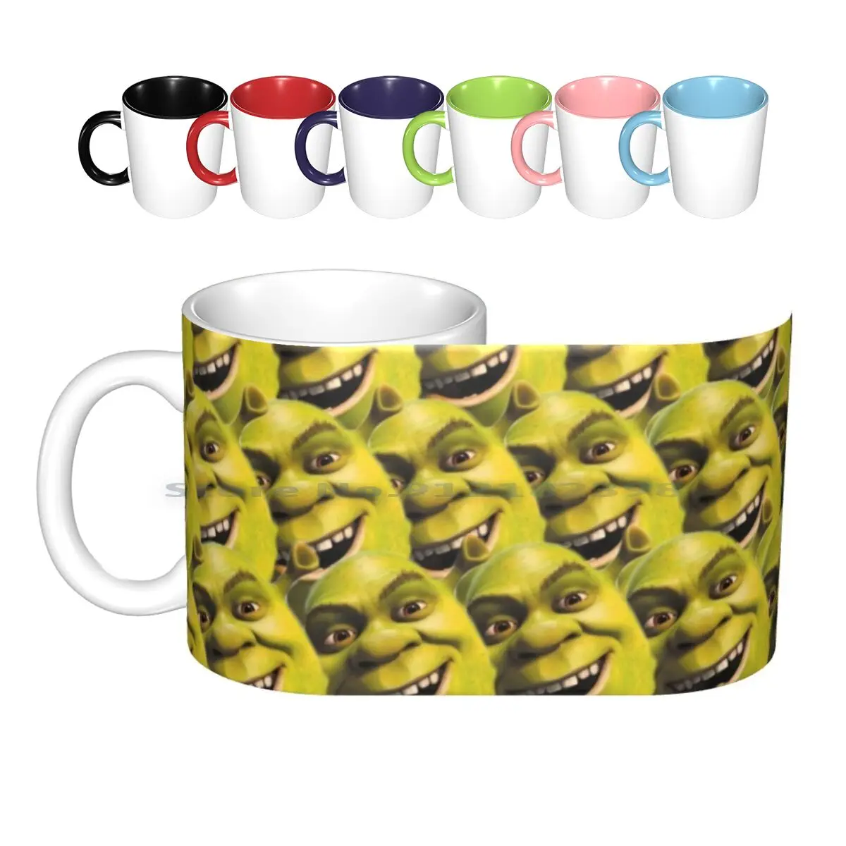 

Shrek Ceramic Mugs Coffee Cups Milk Tea Mug Shrek Memes Meme Ogre Green Funny Stupid Creative Trending Vintage Gift Bottle Cup