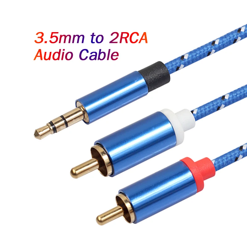 RCA аудио кабель разветвитель AUX 3 5 мм Джек 2 адаптер USB с нейлоновой оплеткой