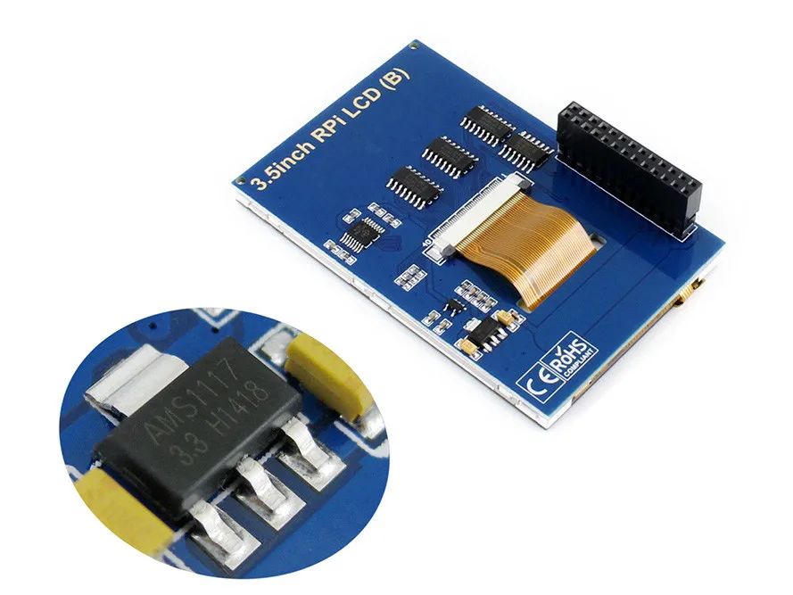 3.5inch RPi LCD (B) for Raspberry Pi 4th Generation B Type Zero w 3.5 inch IPS screen resistive display | Электроника