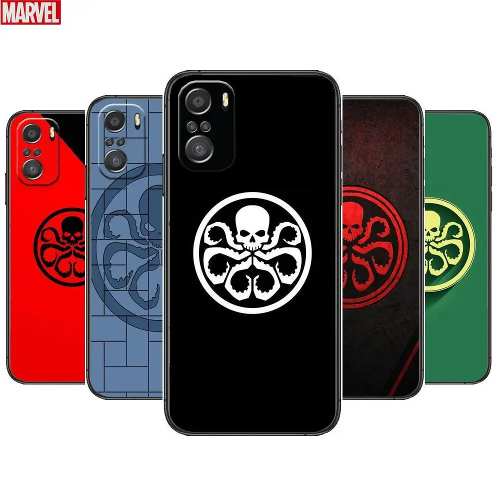 Мягкий черный чехол для телефона с логотипом Marvel HYDRA Xiaomi Redmi Note 10S 10 9T 9S 9 8T 8 7S 7 6 5A 5 Pro