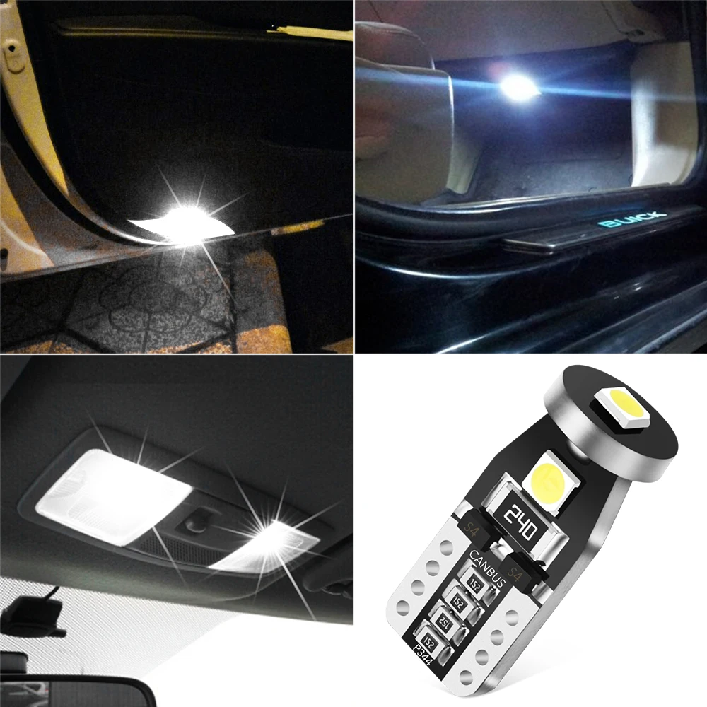 10 шт. светодиодные лампы T10 W5W сигнальная лампа для салона автомобиля OPEL Corsa Insignia