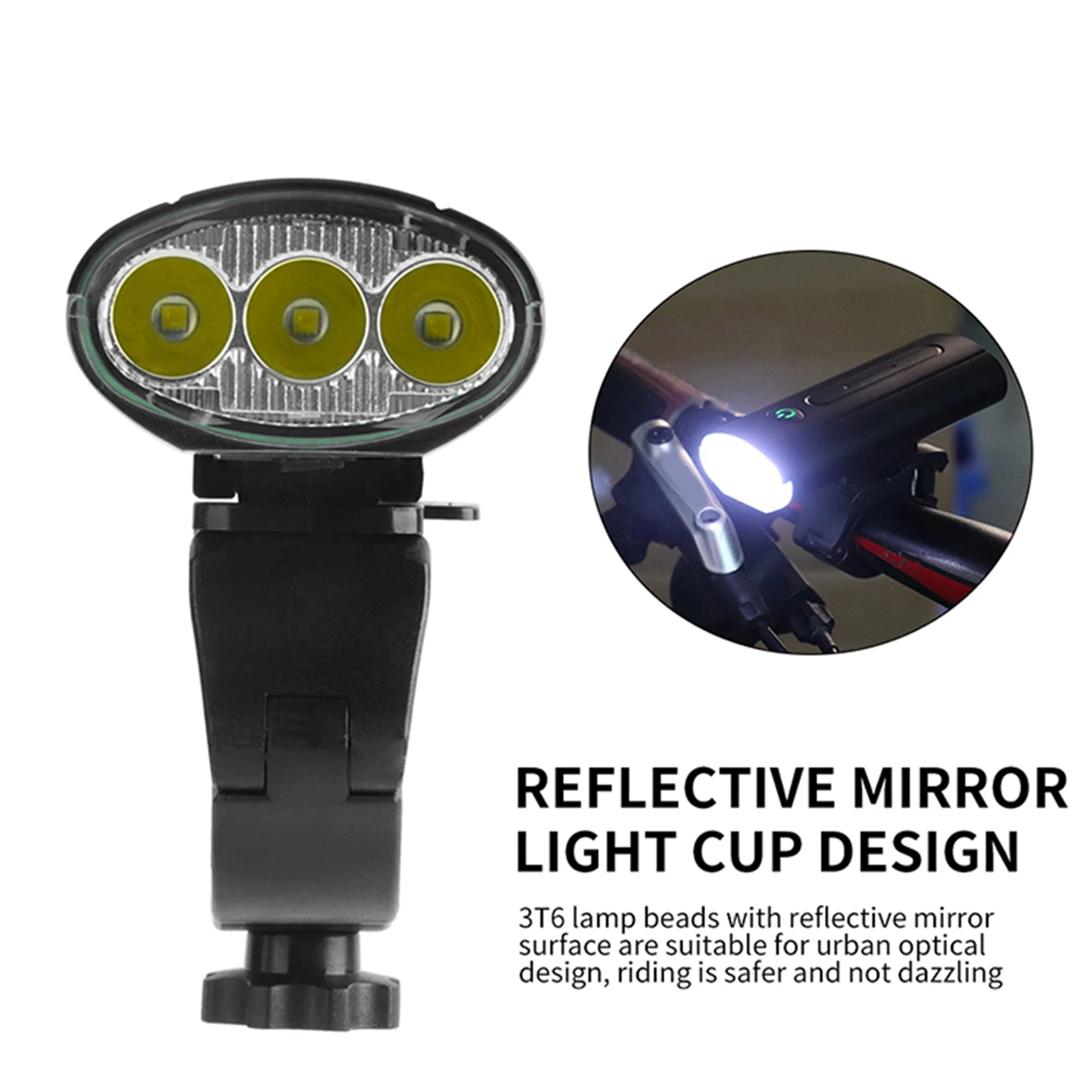 

Bike Light Super Bright USB Rechargeable T6 Bicycle Headlight With Power Bank Function Power Bank Bike Accessories 3 T6 Light