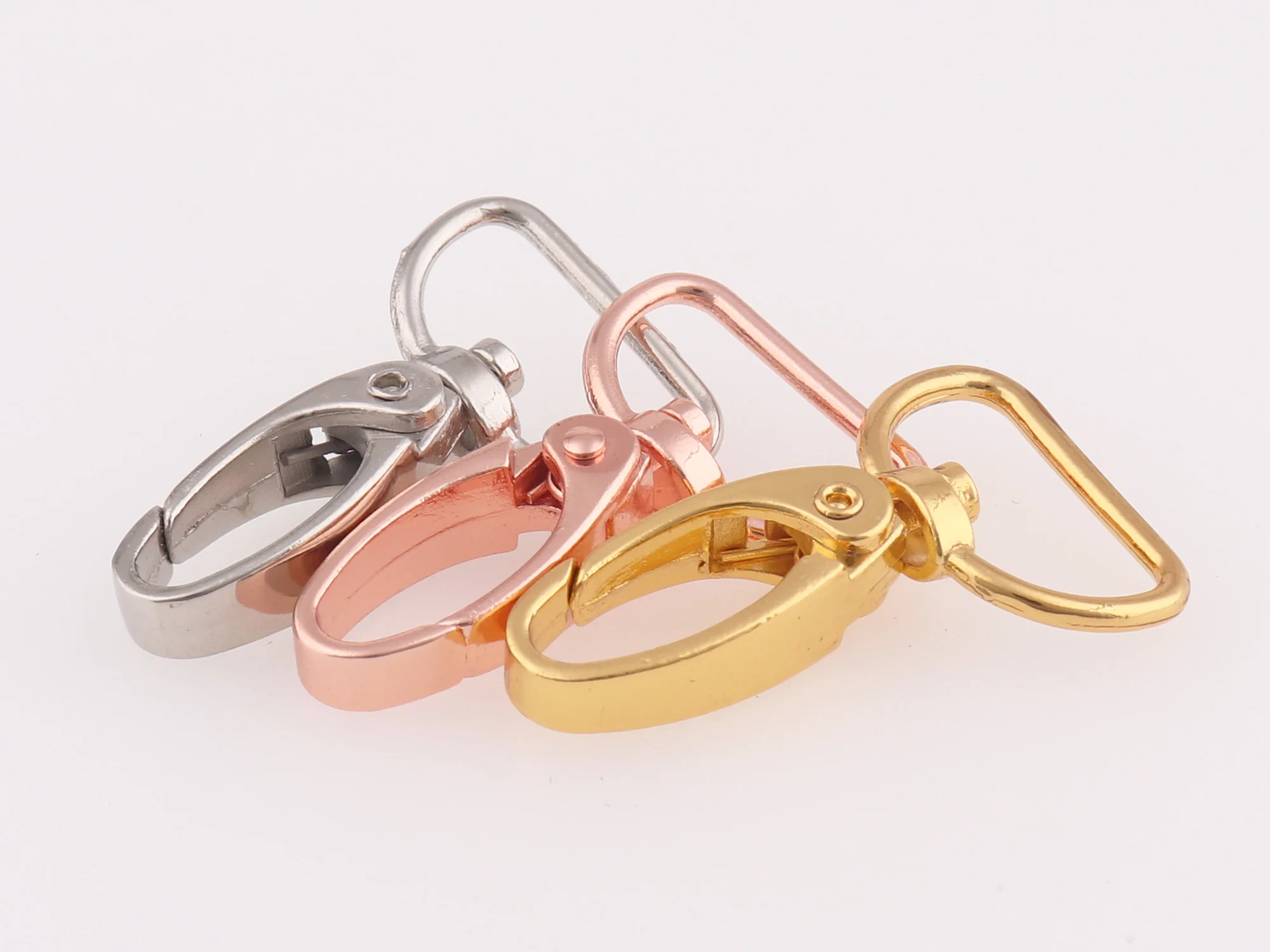 Поворотная застежка цвета розового золота карабин зажимы цепочки для ключей