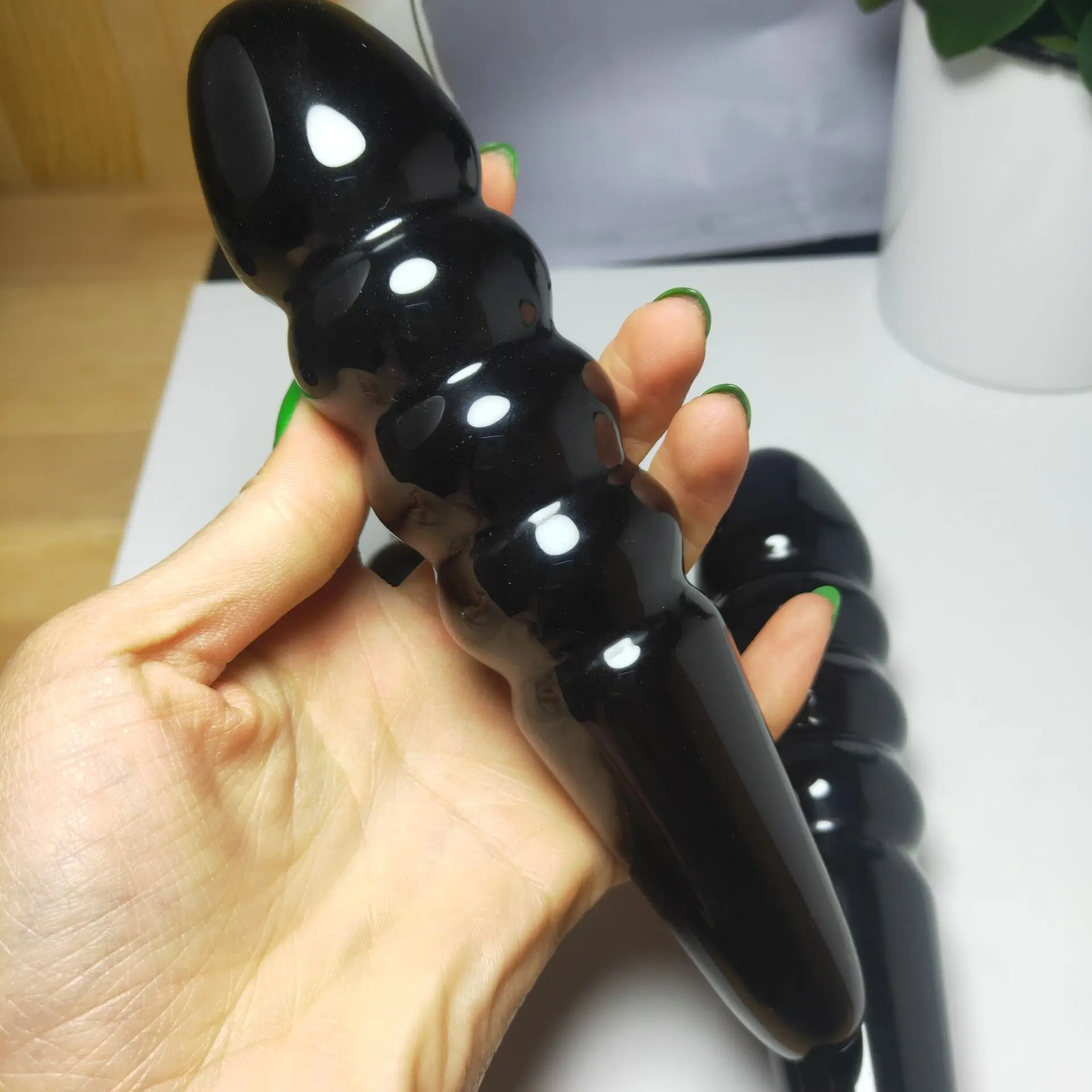 Массажная палочка из натурального обсидиана кварцевый камень массажный