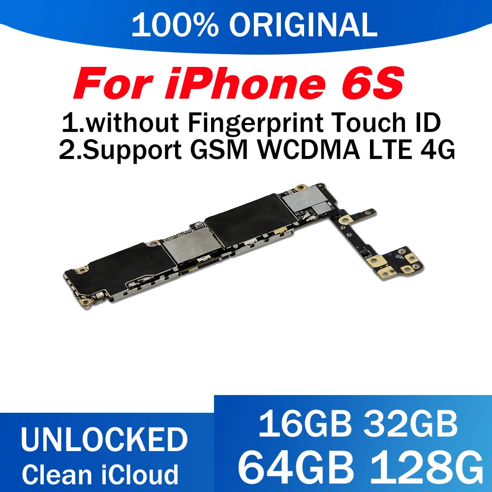Материнская плата для iphone 6s с/без Touch ID хорошо протестированная 16 ГБ 32 64 128 100%