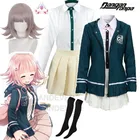 Костюм ChiaKi из 2 Нанами данганронпа для косплей, униформа школьников старших классов из аниме, с длинным рукавом, с париком, короткая юбка, юбка лоли