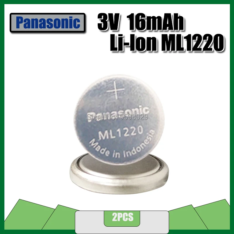 

2 шт., литий-ионная батарея Panasonic 3v ml1220 1220, аккумуляторная батарея 3V