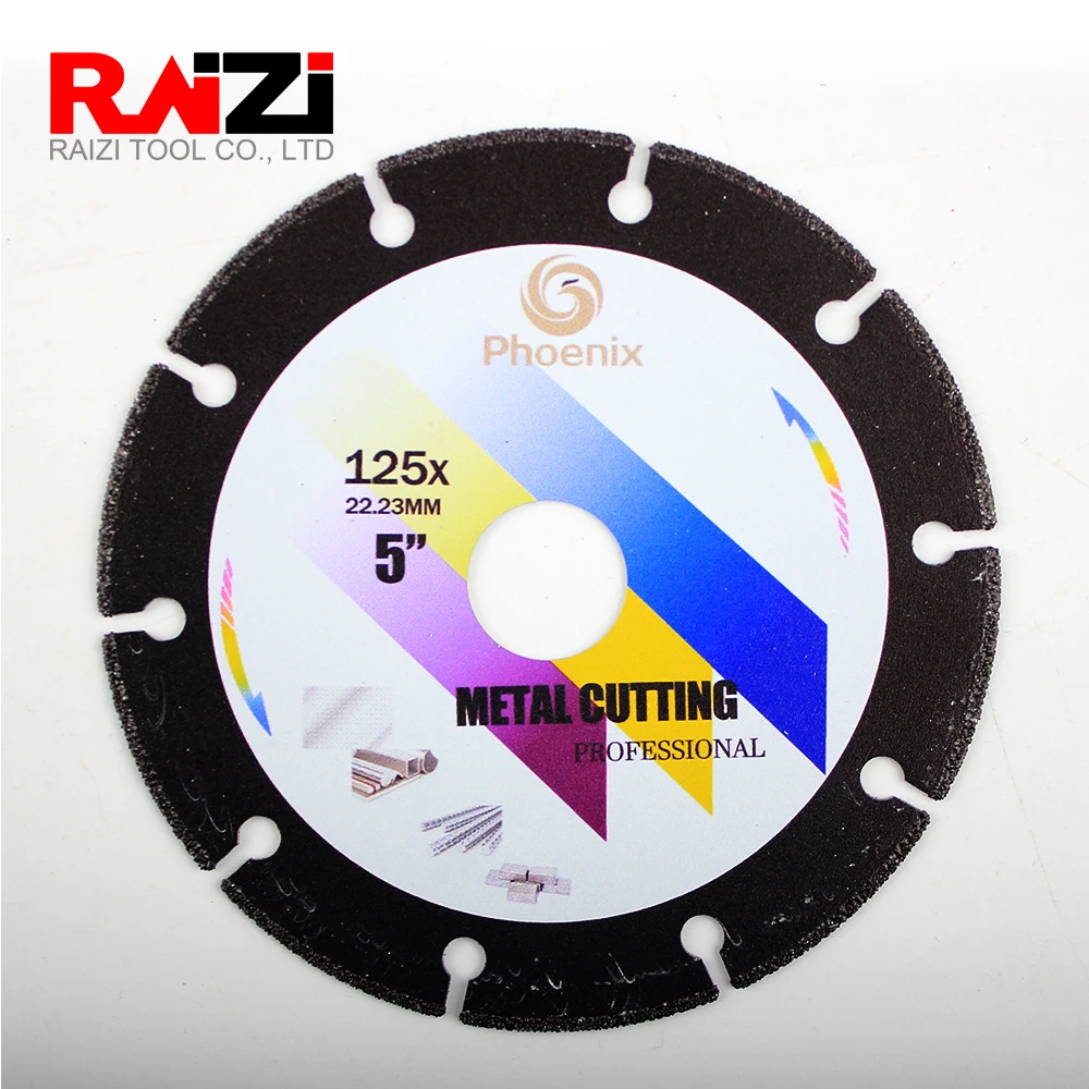 

Raizi 4.5, 5 inch diamond metal cutting disc blade for angle grinder steel, sheet metal, stainless steel abrasive cut tool