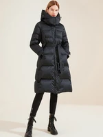 plus size womens winter down jacket puffer keep warm 10xl big size black red white hood belt fashion coat