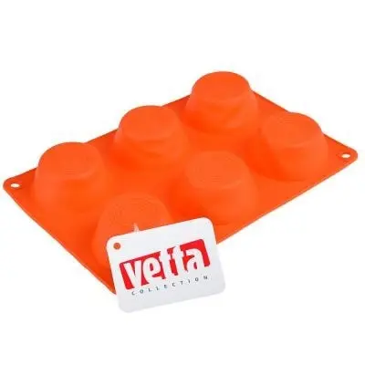 VETTA Форма силиконовая 6 ячеек для булочек 24 5х16 5x3см 3 цвета HS-006D | Дом и сад