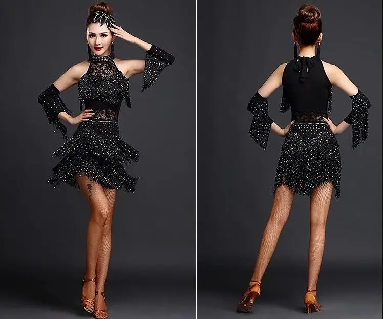 Latin Dance Dress Women/Girls/Lady New Sexy Fringe Salsa/Ballroom/Tango/Rumba/Samba/Latin Dresses For Dancing | Тематическая одежда