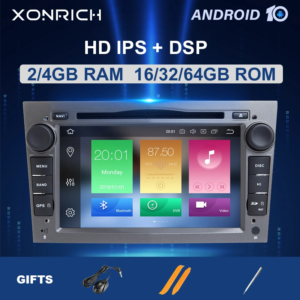 IPS DSP 2 Din Android 10Car Radio для Opel Vectra C Vauxhall Astra HG J Zafira B Corsa D vivaro Meriva AntaraVeda