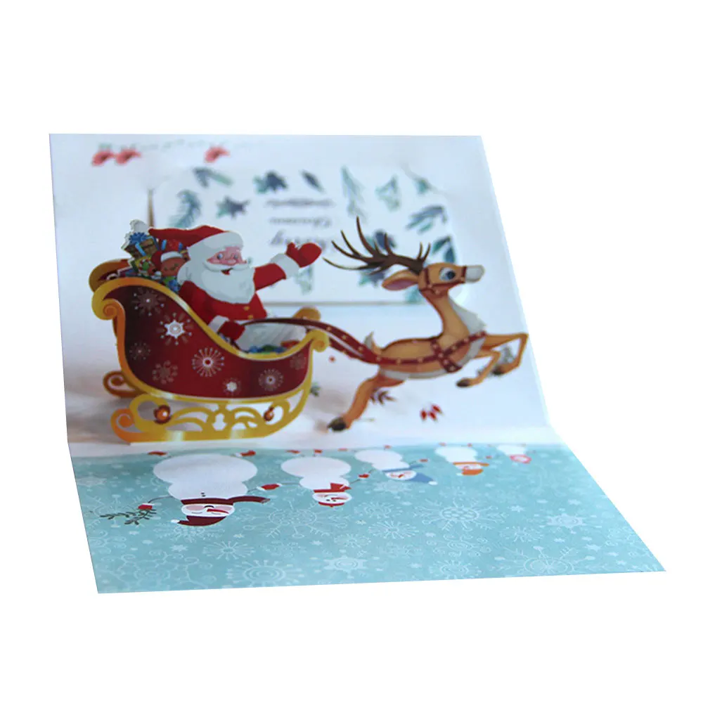 Новый олень карета карты событие рождественские подарки Олень автомобиль