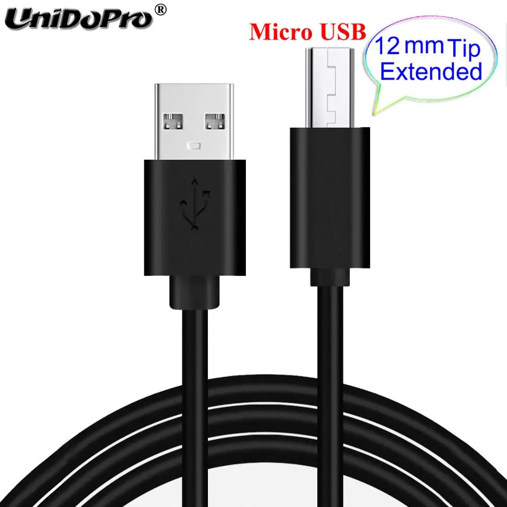 Кабель Micro USB с очень длинным наконечником 12 мм для Blackview BV5500 Plus / Pro | BV4900 A60 A80s BV4000