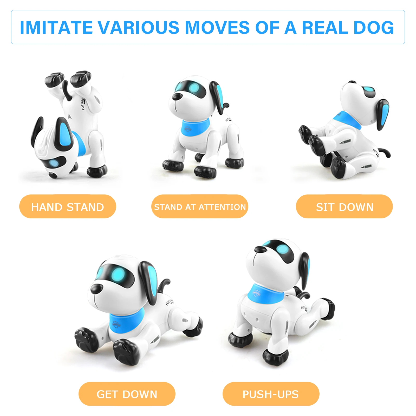 LE NENG K21 Electronic Robot Dog Stunt Remote Control Toy Voice Programmable Touch-sense Music Dancing | Игрушки и хобби