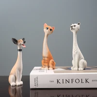 cat dog figurine home decoration accessories decorative figures tv stand bookshelf shelf decoration room d%c3%a9cor animal statue