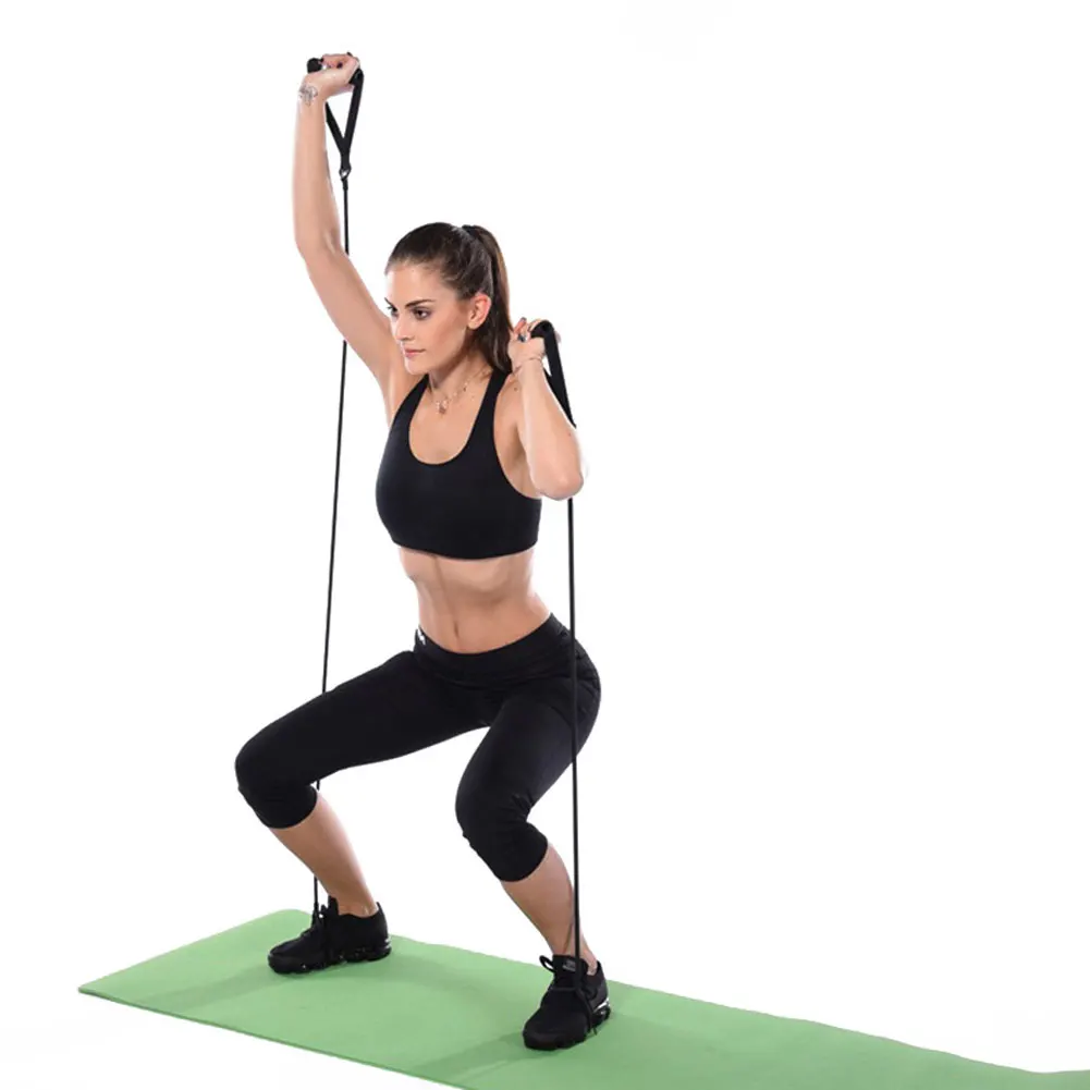 

1 Pair Multifunctional Latex Foot Elastic Pull Rope expander muscle fitness workout Pedal Sports Equipment Resistance Bands Yoga