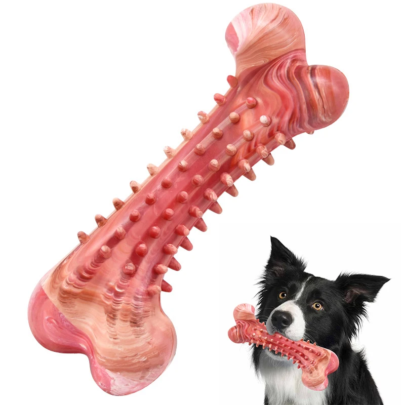

Резиновая молярная косточка, игрушка для домашних животных, устойчивая к укусам Интерактивная чистка зубов, жевательная палочка для собак, ...