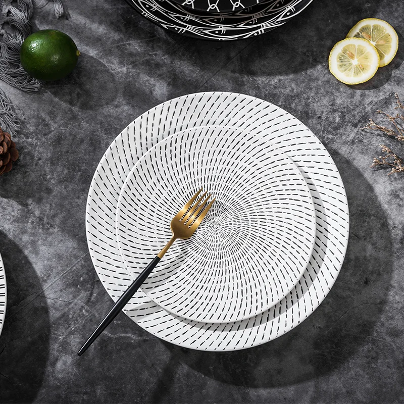 1 шт. посуда Пномпень Геометрическая десертная тарелка 6 дюймов 8 керамическая