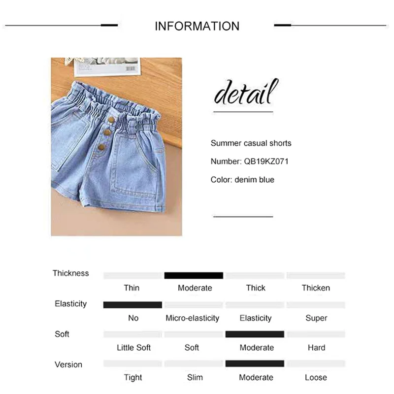 

4-10T Girls Denim Shorts Kids Version Of High Waist Loose Hot Pants Summer Thin Fashion Girl Short Children Clothing New 2020