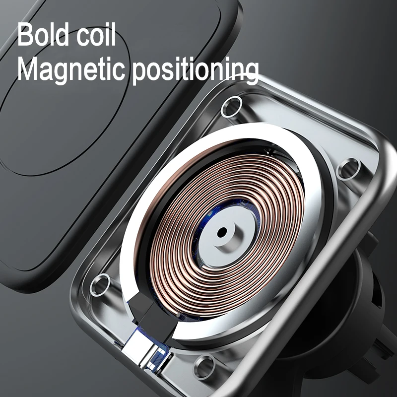 

Newest Magnetic Charger Car Mount For Magsafe iPhone 12 12Pro 12ProMax 12Mini QI 15W Fast Wireless Charging Phone Holder