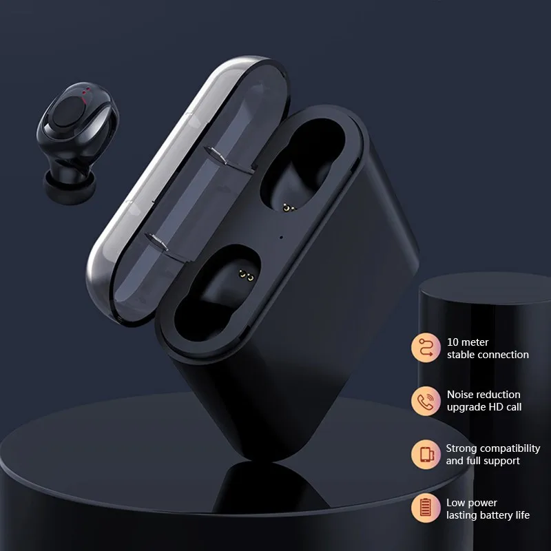 Мини TWS Bluetooth 5 0 наушники стерео беспроводные HIFI Звук спортивные с микрофоном для