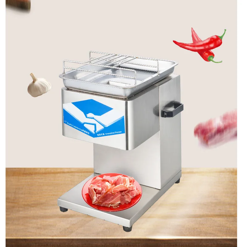 Настольный слайсер для свежего мяса пищевой промышленности режущий станок из