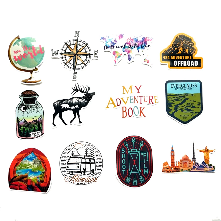 65 шт./лот походные дорожные игрушечные наклейки Приключения Открытый Дикий