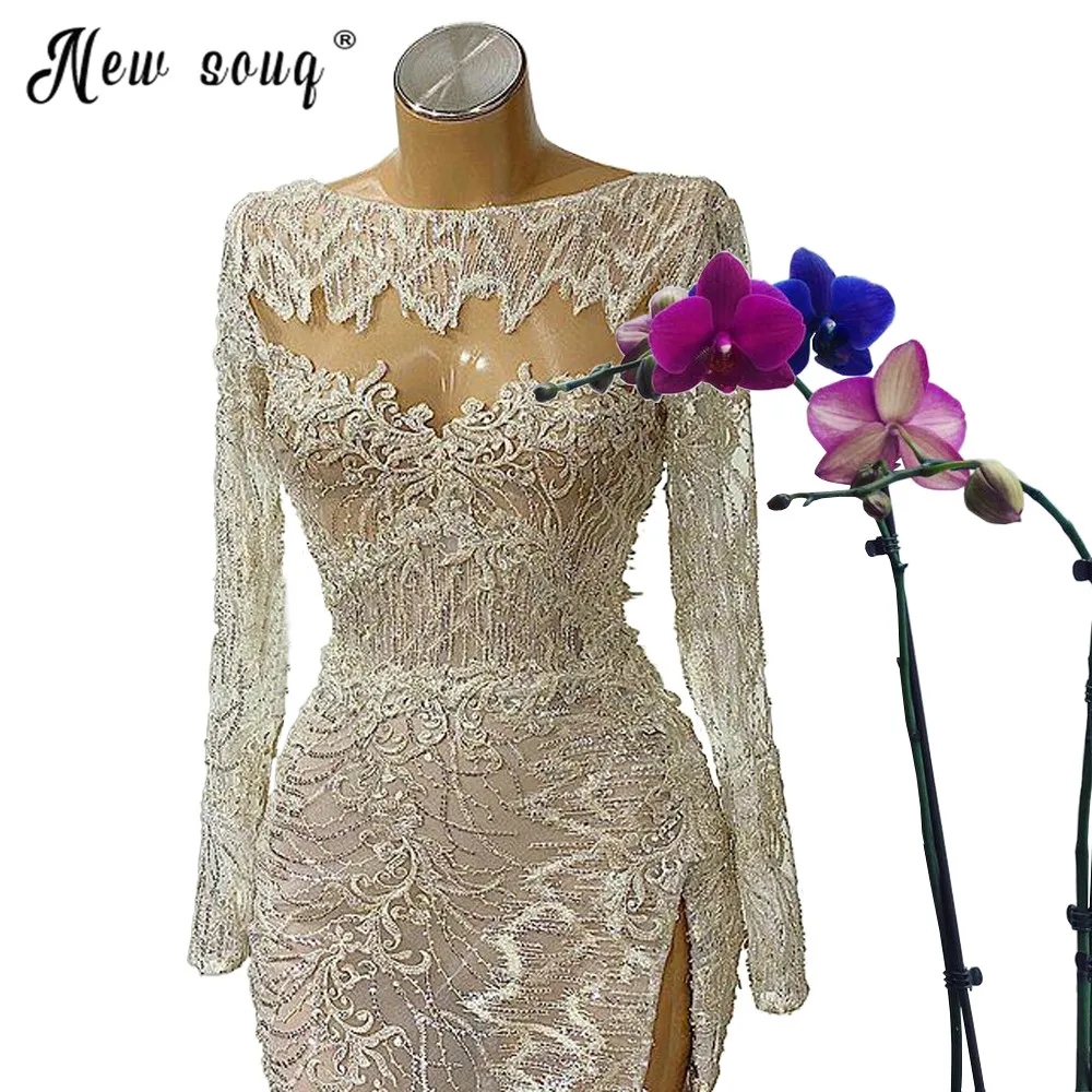 

Длинные вечерние платья-русалки с высоким разрезом, сексуальные платья для выпускного вечера, арабское официальное женское платье для выпу...