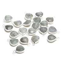 natural stone pendant drop shape faceted flash labradorite charms for jewelry making diy bracelet necklace earring accessories