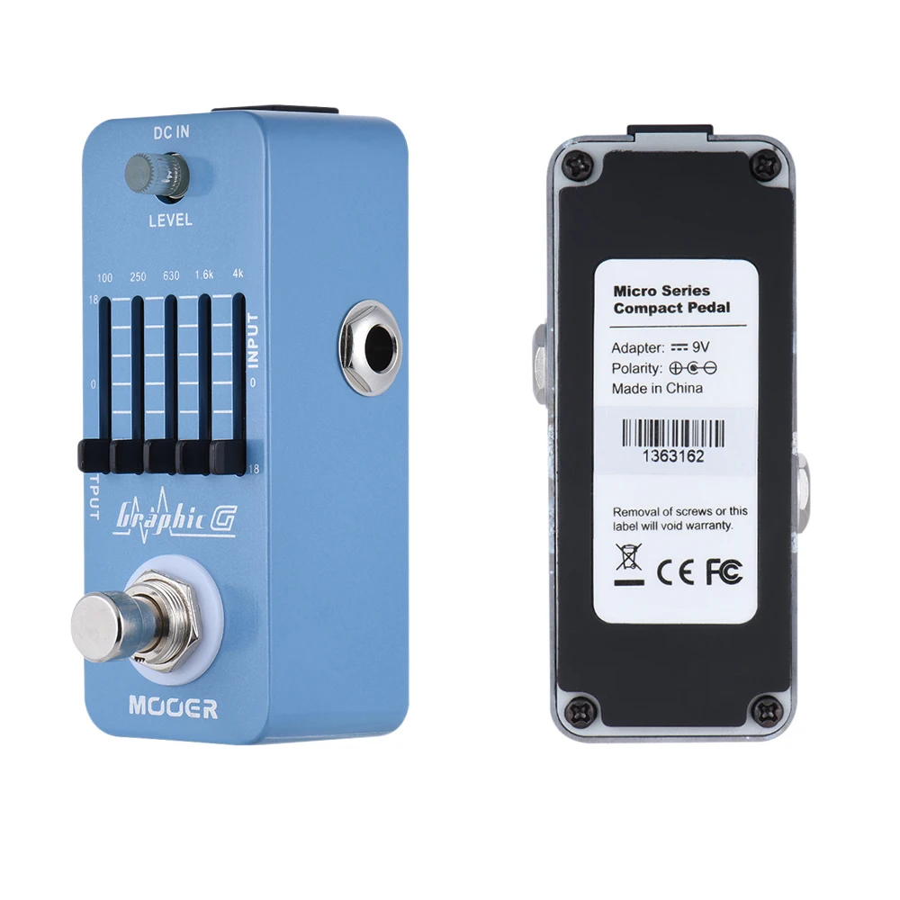 Mooer педаль графических эффектов G 5-Band True Bypass MEQ1 для электрогитары Reverb гитара