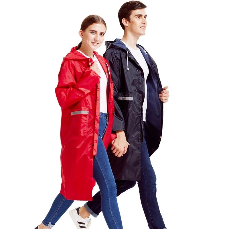 

Waterproof Motorcycle Rainwear Suit Women Reusable Rain Jacket Men Fashion Impermeable Yagmurluk Erkek Raincoat with Hood EB50YY
