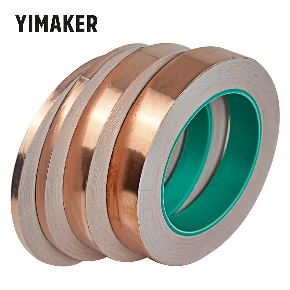 1 шт. двусторонняя Токопроводящая экранирующая лента YIMAKER 25 м медная фольга 5 мм 6 35
