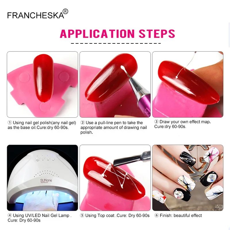 

Creative Nail Art Spider Gel Wire Stretch Drawing Glue Super Lacquer Varnish Painting Nail Gel Pulling Silk Nail Art Line TSLM1