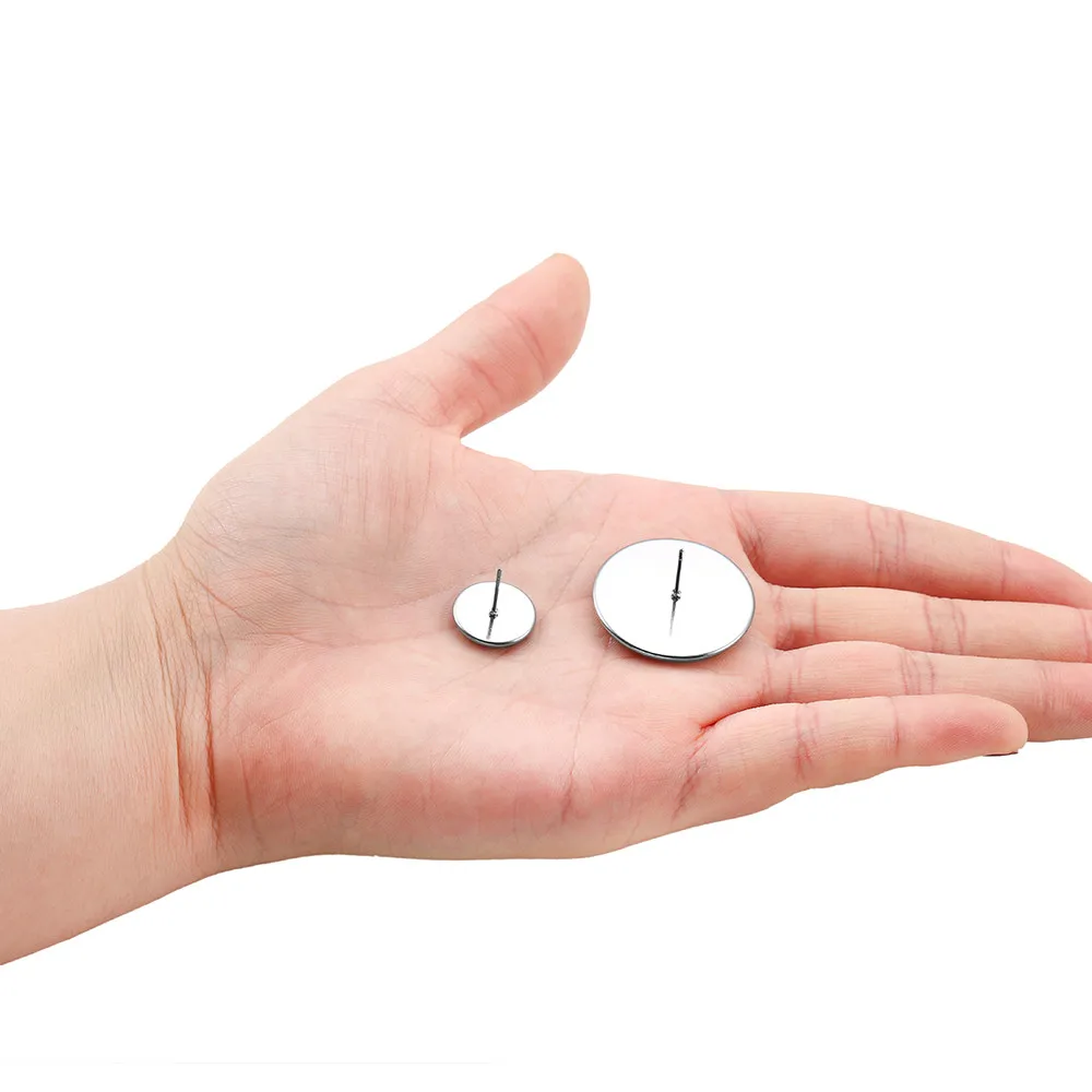 150 Teile/los 8-25mm Edelstahl Blank Cabochon Ohrring Bolzen Mit Ohrstöpsel Silikon-ohrstöpsel Ohr Zurück Für DIY schmuck Machen – Detail 4