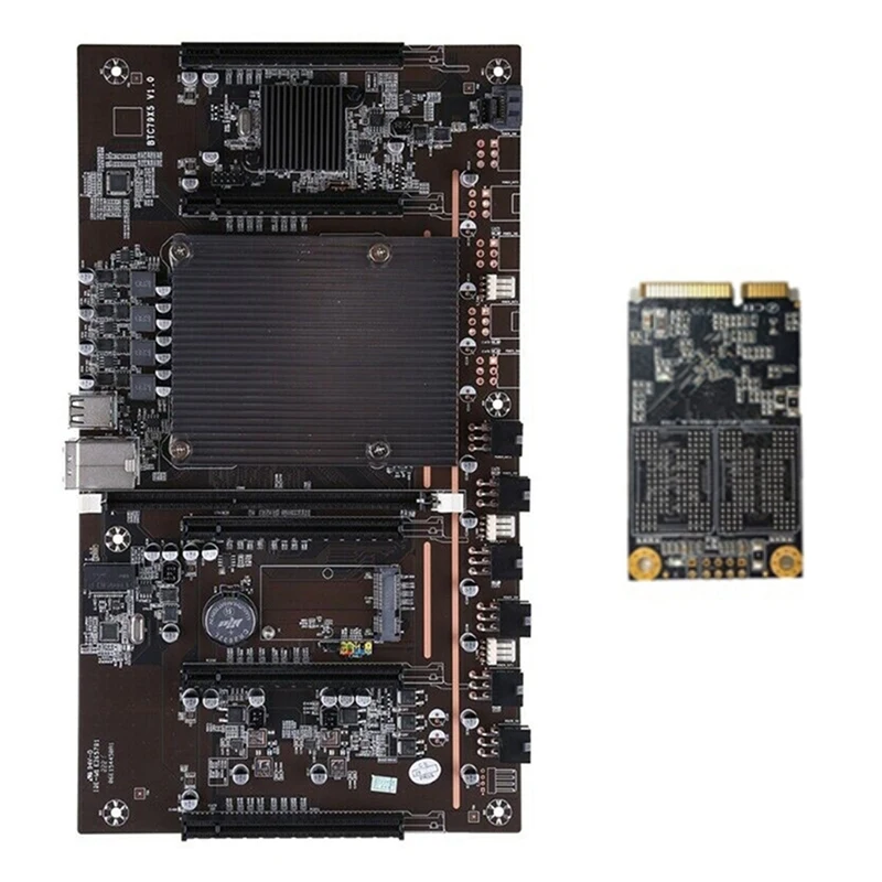 

Материнская плата для майнинга BTC X79 H61 с 120G SSD 5X PCI-E 8X LGA 2011 DDR3, поддержка 3060 3080, графическая карта для майнинга BTC