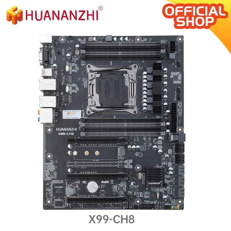 HUANANZHI-placa base X99 CH8 X99, Intel XEON E5 LGA2011-3, todas las Series DDR4 RECC, memoria de NON-ECC NVME USB3.0, estación de trabajo de servidor ATX