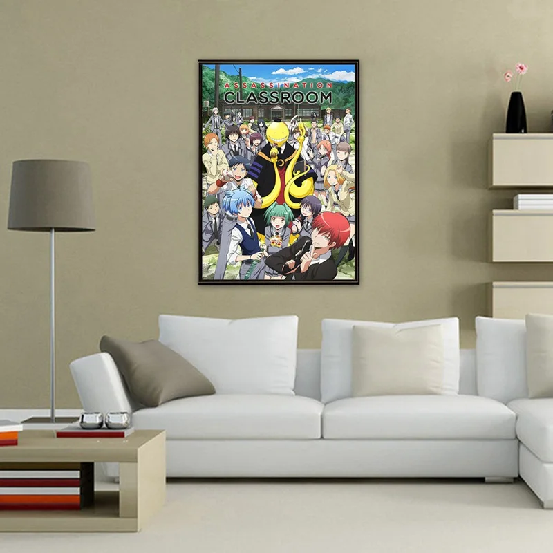 

Anime Assassination Classroom Hanging pictures Classic Anime Wall Scroll Mural Poster Wall Hanging Poster Home Decor 42*30cm