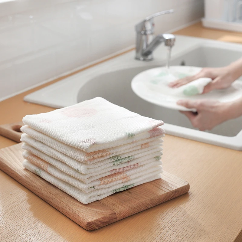 

Household Cleaning Tools Absorbent Cleaning Cloth Microfiber Kitchen Non-stick Oil Towel Rag Kitchen Wiping Rags Drop Shipping