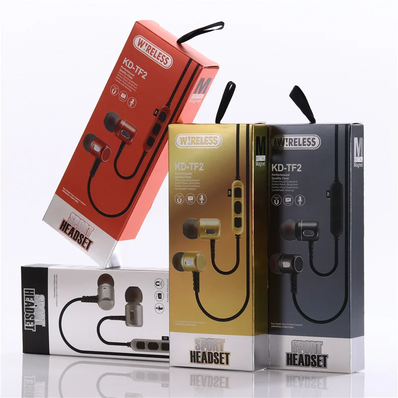 KD-TF2 наушники-вкладыши Беспроводные стерео Bluetooth Плагин карты магнитные наружные