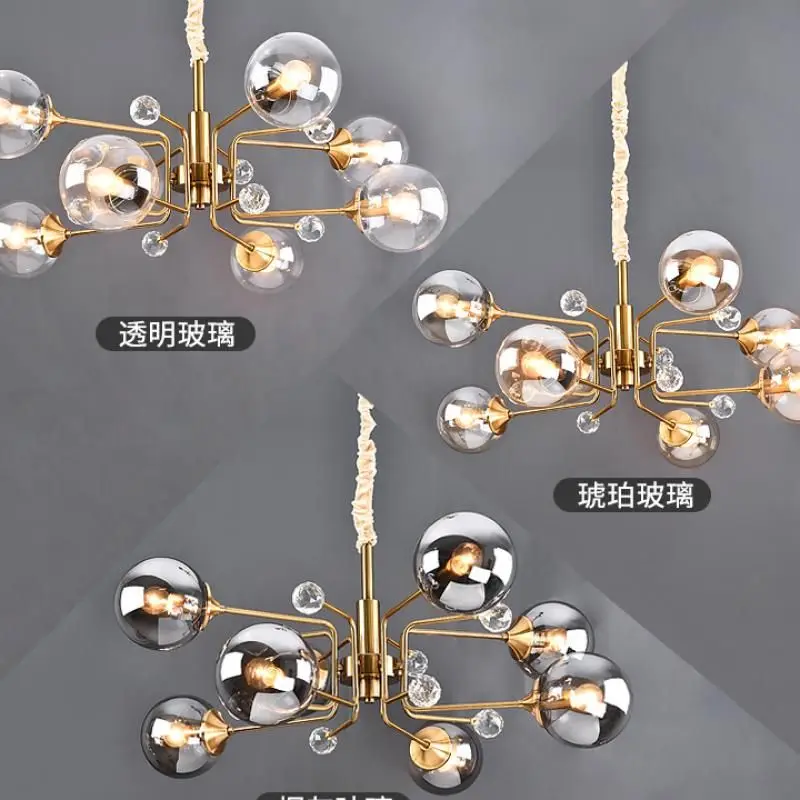 

Nordic living room restaurant lamp simple modern creative personality magic bean molecule ball clothing store chandelier