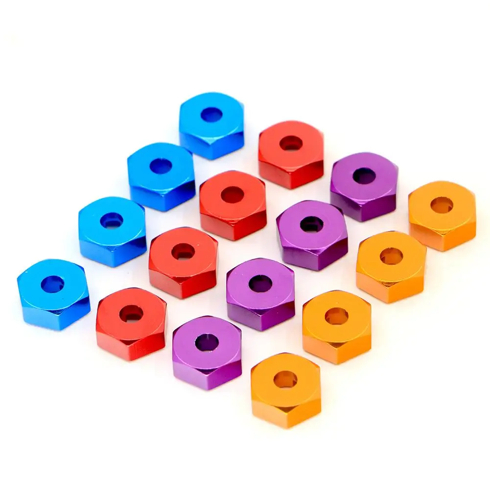 4 шт. 12 мм алюминиевая Шестигранная гайка с штифтами приводные втулки для 1/10 HSP RC Car