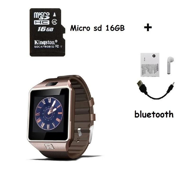 add BT and TF Горячая Распродажа DZ09 Смарт часы Android телефонный звонок 2G GSM sim-карта камера Bluetooth Smartwatch для andoid и ios - Цвет: add BT and TF